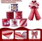 Christmas Ribbon Wired 2.5 Inch,6 Roll 30 Yards Christmas Ribbon with Wire-Snowflake/Snowman/Gingerbread Man/Santa/Glitter Stripe/Buffalo Plaid Christmas Ribbon for Wreaths Bow Tree DIY Crafts
